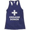 orgasm donor Racerback Tank