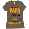 I'm Called Papa Because I'm Way Too Cool To Be Called Grandfather Ladies Fitted T-Shirt