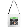 vegan because plant powered badass was not an offical tittle black Adjustable Strap Totes