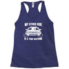 my other ride is a time machine Racerback Tank