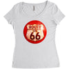 route 66 sign distressed, ideal birthday gift or present Women's Triblend Scoop T-shirt