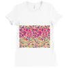pink triangle print Ladies Fitted T-Shirt