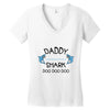daddy shark doo doo doo Women's V-Neck T-Shirt
