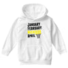 January February Michigan April - March Madness Basketball Youth Hoodie