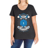 Natural 1   Orc Blue Edition Ladies Curvy T-Shirt