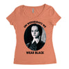 on wednesdays we wear black Women's Triblend Scoop T-shirt