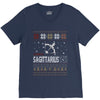 santa sagittarius christmas ugly t shirts V-Neck Tee
