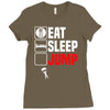 eat sleep jump Ladies Fitted T-Shirt