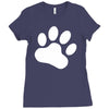 paw sticker vinyl decal Ladies Fitted T-Shirt