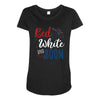 4th of July Maternity Scoop Neck T-shirt