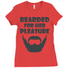mens bearded Ladies Fitted T-Shirt