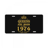 queens are born in 1974 License Plate