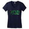 santa green glitter Women's V-Neck T-Shirt