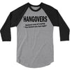 hangovers you kicked ass bro funny cool party booze alcohol geek shirt 3/4 Sleeve Shirt