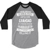 Super Cool Grandad Of A Freaking Awesome Granddaughter 3/4 Sleeve Shirt