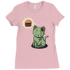zombie cat Ladies Fitted T-Shirt