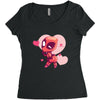 KISS ME PLEASE Women's Triblend Scoop T-shirt