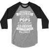 Super Cool Pops Of A Freaking Awesome Grandson 3/4 Sleeve Shirt