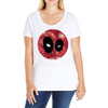 Starry Night Deadpool Ladies Curvy T-Shirt