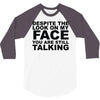 rude slogan 3/4 Sleeve Shirt