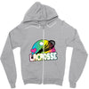 neon lacrosse Zipper Hoodie