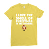 smell of christmas in the morning Ladies Fitted T-Shirt