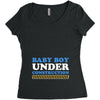 Baby Boy Under Construction Women's Triblend Scoop T-shirt