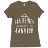 les reines naissent en janvier Ladies Fitted T-Shirt