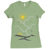 on the top (mountain) Ladies Fitted T-Shirt