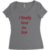 i finally fixed the sink Women's Triblend Scoop T-shirt