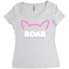 pussy roar - women's march alliance white logo Women's Triblend Scoop T-shirt