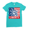 liberty statue Ladies Fitted T-Shirt