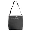 fishing heartbeat Adjustable Strap Totes