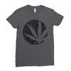 cannabis fingerprinting (black) Ladies Fitted T-Shirt