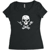 rock skull Women's Triblend Scoop T-shirt