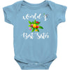 world's best sister with flowers. Baby Bodysuit