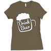 cool drink beer t shirt Ladies Fitted T-Shirt