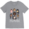 Women's March We are Human V-Neck Tee
