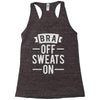 bra off sweats on Racerback Tank