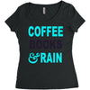 coffee books and rain Women's Triblend Scoop T-shirt