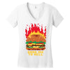burger fever Women's V-Neck T-Shirt