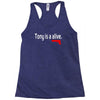 tony is alive sopranos Racerback Tank