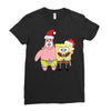 spongebob squarepants and patrick christmas Ladies Fitted T-Shirt