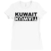kuwait negative Ladies Fitted T-Shirt