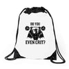 ancient swole'd dragon (black) Drawstring Bags