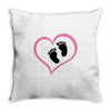 Baby Girl with Heart Any Name Customized Throw Pillow