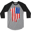sa distress flag cool american 3/4 Sleeve Shirt