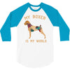 my boxer is my world 3/4 Sleeve Shirt