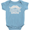 mustaching through snow Baby Onesie