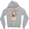 ugly sweater dog Zipper Hoodie